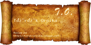 Török Orsika névjegykártya
