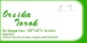 orsika torok business card